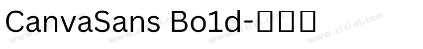 CanvaSans Bo1d字体转换